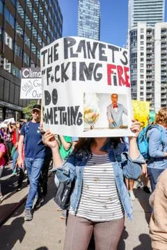 'Fridays for Future' climate change protest in Toronto, Canada. Stock-Fotos