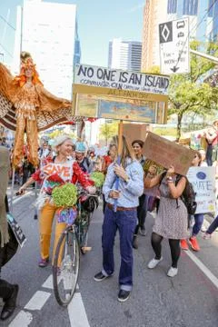 'Fridays for Future' climate change protest in Toronto, Canada. Stock Photos