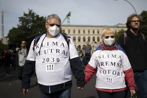  Fridays for Future, Climate Demonstration DEU, Deutschland, Germany, Berl... 库存照片
