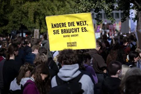  Fridays for Future, Climate Demonstration DEU, Deutschland, Germany, Berl... 库存照片