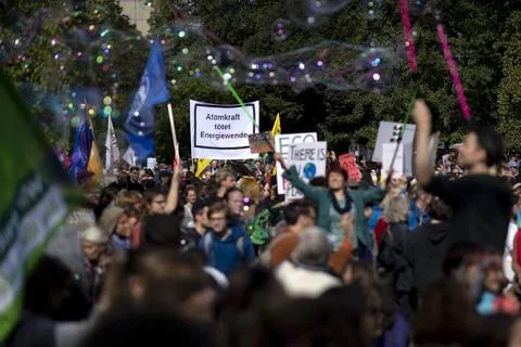  Fridays for Future, Climate Demonstration DEU, Deutschland, Germany, Berl... 库存照片