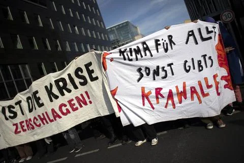 Fridays for Future, Climate Demonstration DEU, Deutschland, Germany, Berl... 库存照片