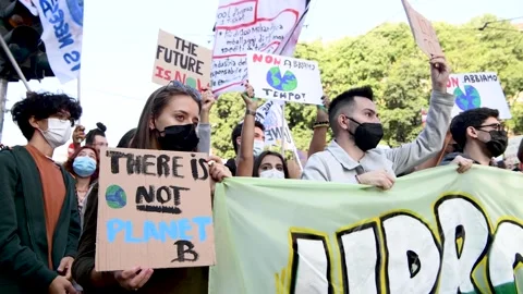Fridays for Future - Climate strike in Milan, Italy Vídeo Stock 161491454