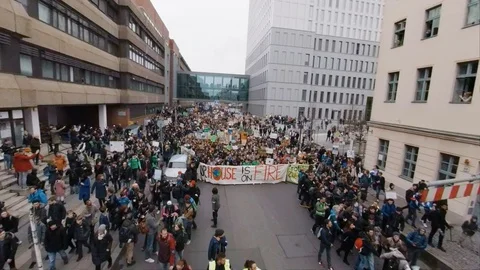 Fridays for future demonstration, Berlin, 3463 Vídeo Stock 108106088
