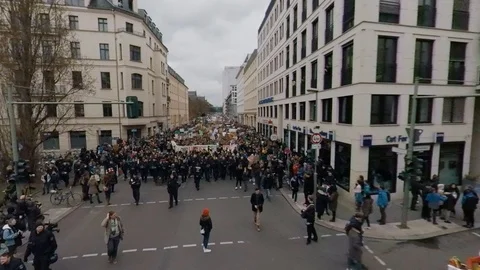 Fridays for future demonstration, Berlin, 3466B Vídeo Stock 109798782