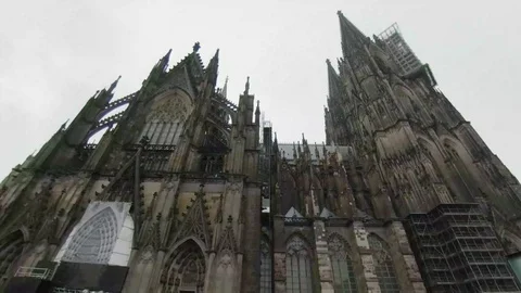 Fridays for future demonstration, Cologne / Kölner Dom 01a Vídeo Stock 104880294