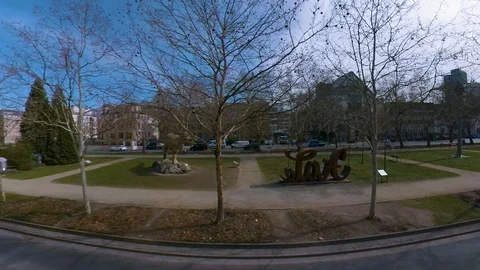 Fridays for future demonstration, shouting students, Frankfurt 3365 Vídeo Stock 105238153