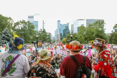 'Fridays for Future' Global Climate Change protest in Toronto, Canada. Stock-Fotos
