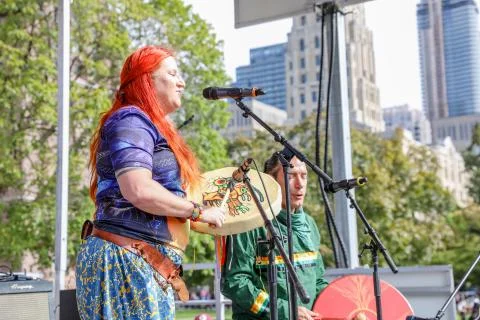 'Fridays for Future' Global Climate Change protest in Toronto, Canada. Stock Photos