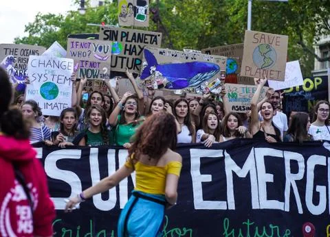 Fridays for Future movement. Stock Photos