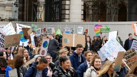 Fridays for the future, School strike for climate Stock Footage