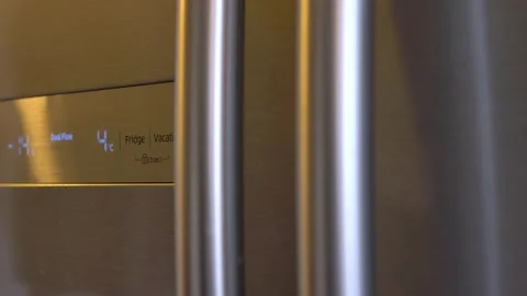 Fridge Door Being Opened and Closed by Anonymous Person Stock Footage 141654903