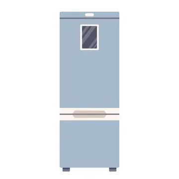 Fridge flat design style isolated on white vector Stock Illustration