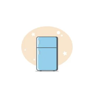 Fridge flat icon design element Stock Illustration