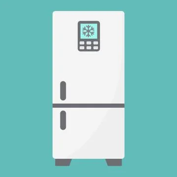 Fridge flat icon, refrigerator and appliance Illustrazione stock