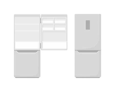 Fridge flat illustration vector icon isolated on white Stock Illustration