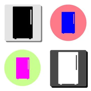 Fridge freezer refrigerator condenser. flat vector icon Illustrazione stock