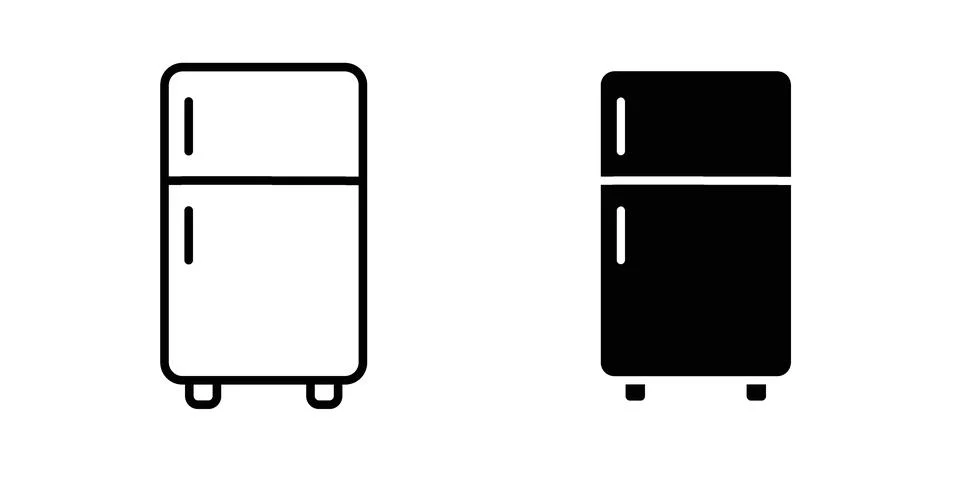 Fridge icon for design projects and web UI Stock Illustration