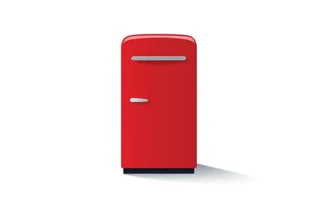 Fridge icon flat vector illustration. Stock Illustration