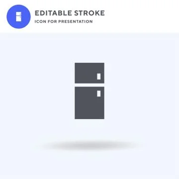 Fridge icon vector, filled flat sign, solid pictogram isolated on white, logo イラスト素材