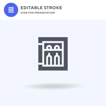 Fridge icon vector, filled flat sign, solid pictogram isolated on white, logo 스톡 일러스트