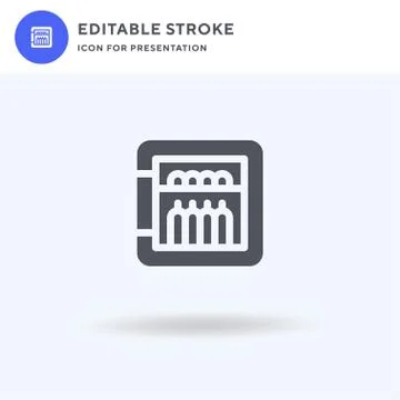 Fridge icon vector, filled flat sign, solid pictogram isolated on white, logo Stockillustratie