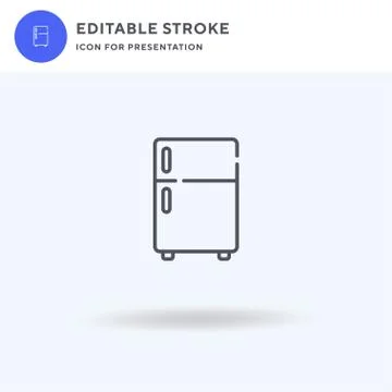 Fridge icon vector, filled flat sign, solid pictogram isolated on white, logo イラスト素材