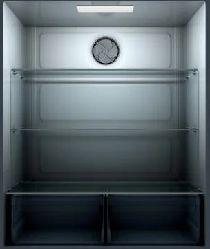 Fridge Interior Dark Stock Illustration
