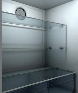 Fridge Interior Dark Stock Illustration