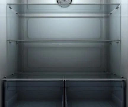 Fridge Interior Dark Stock Illustration