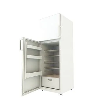 Fridge isolated on white background Stock Illustration