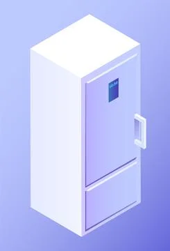 Fridge Kitchen Appliance Electronic Icebox Vector Stockillustratie