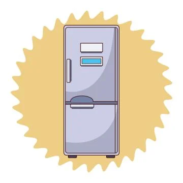 Fridge kitchen appliance Stock Illustration
