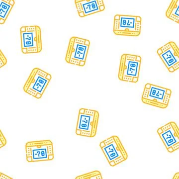 Fridge laboratory professional equipment vector seamless pattern Stock Illustration