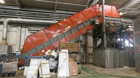 Fridge Recycling Machine Wide Stock-Footage 77705148