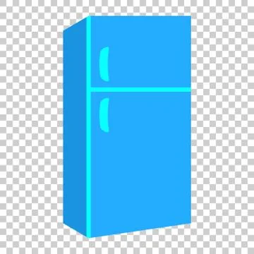 Fridge refrigerator vector icon in flat style. Frig freezer illustration on i Stock Illustration