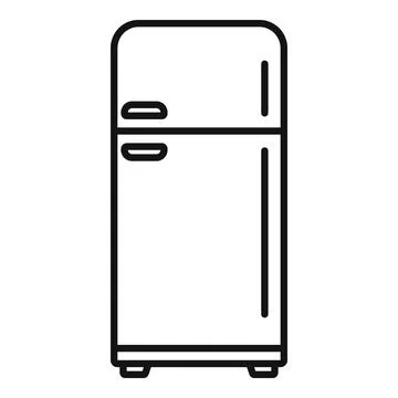 Fridge smart consumption icon outline vector.Money resource Stock Illustration