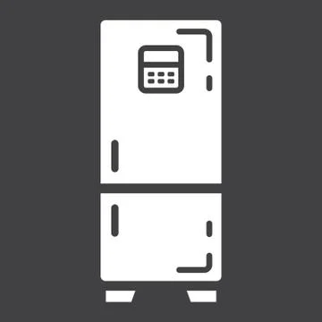 Fridge solid icon, refrigerator and appliance イラスト素材
