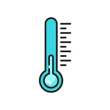 Fridge thermometer and temperature low down sign Stock Illustration