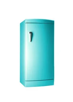 Fridge on white Stock Photos