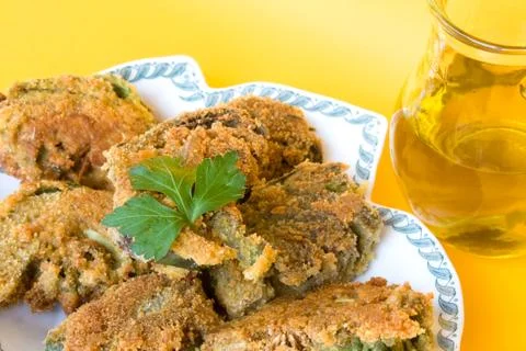 Fried artichokes - closeup Stock Photos