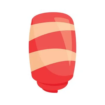 Fried bacon icon in flat style Stock Illustration