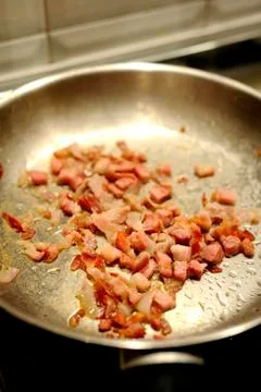 Fried bacon Stock Photos