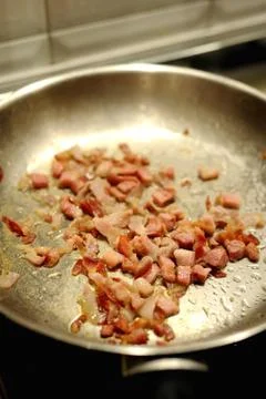 Fried bacon Stock Photos