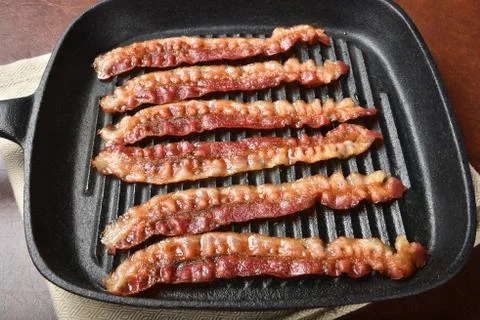 Fried bacon Stock Photos