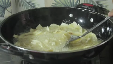 Fried banana chips Stock Footage 286106128