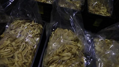 Fried banana chips Stock Footage 305024145