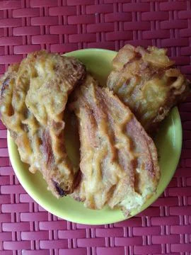 Fried bananas Stock Photos
