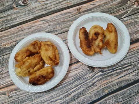 Fried bananas Stock Photos