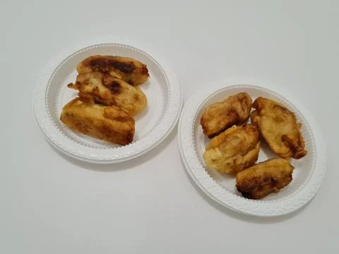 Fried bananas Stock Photos